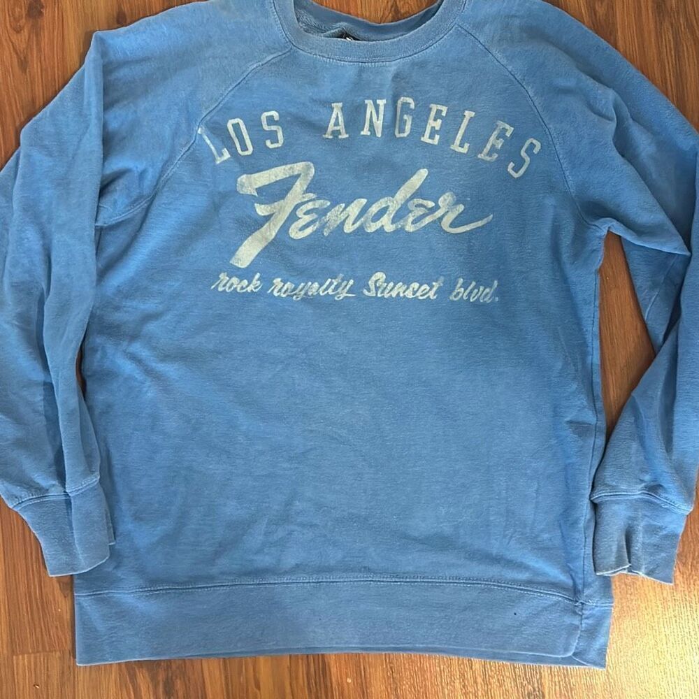 Vintage fender blue sweatshirt Sunset Boulevard size S